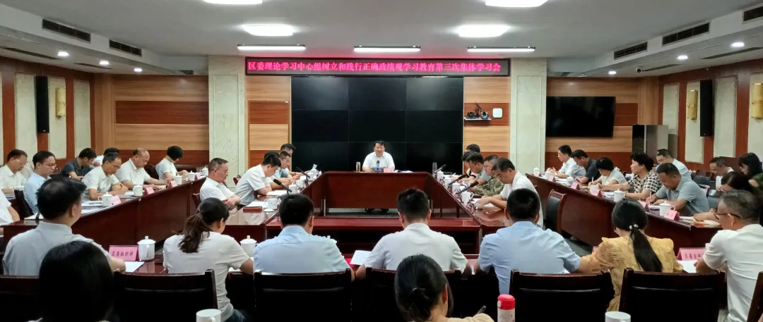 區委理論學習中心組樹立和踐行正確政績觀學習教育第三次集體學習會舉行
